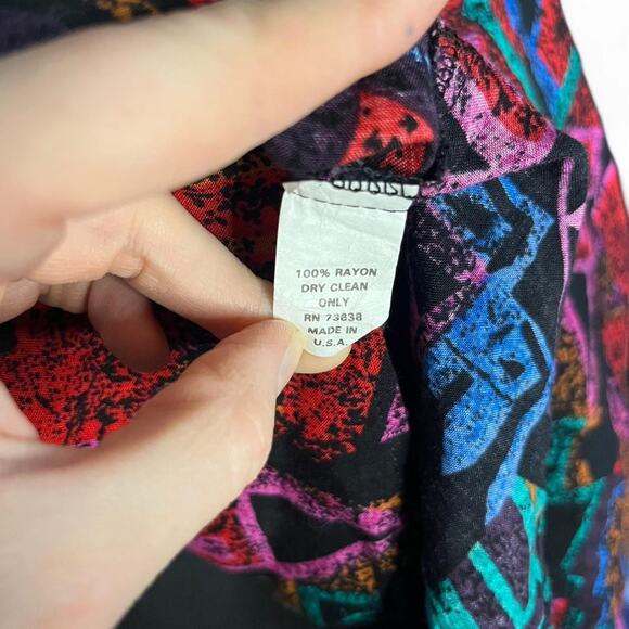 80s90s abstract blouse - Picture 4 of 4